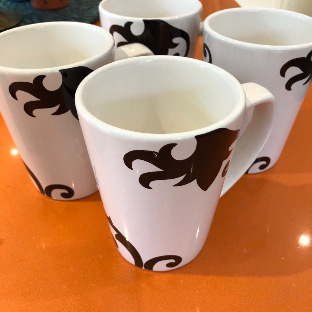 Black and white coffee tea mugs - Picture 4 of 4